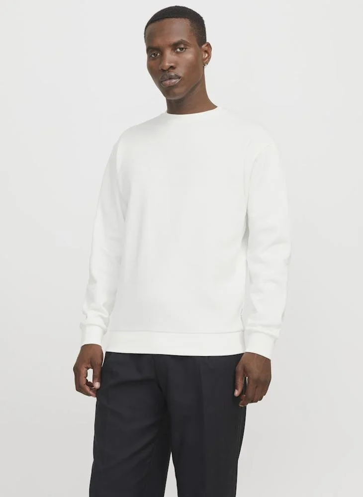 Solid Crew Neck Regular Fit Sweatshirt